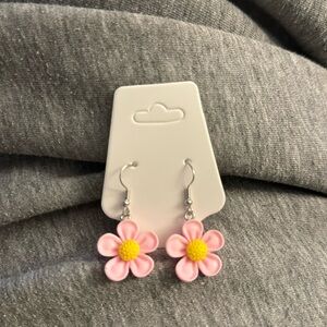 PINK FLOWERS cute earrings kawaii food animal - bundle for discount​